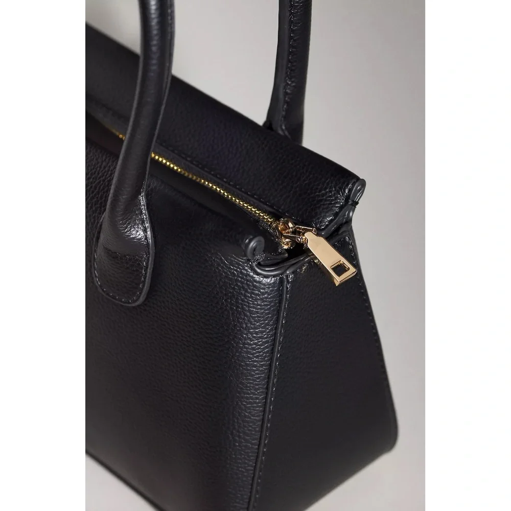 ANTHROPOLOGIE AOTA Marilyn Satchel in Black - NWT ($130 Retail)